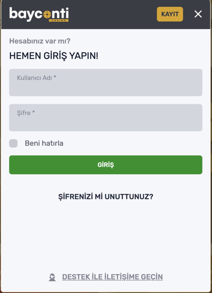 Bayconti Giriş